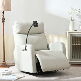 270Â° Power Swivel Rocker Recliner Chair, Electric Glider Reclining Sofa with USB Ports, Power Swivel Glider