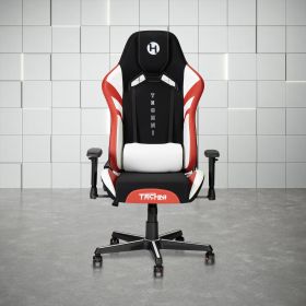 Techni Sport TSF72 Echo Gaming Chair - Black with Red & White